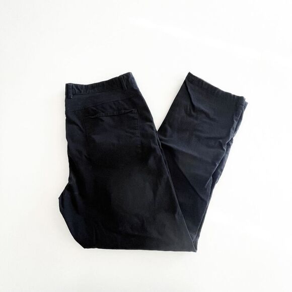 Calvin Klein Mens High Rise Straight Leg Chino Black Pants Size 36 - Picture 1 of 9